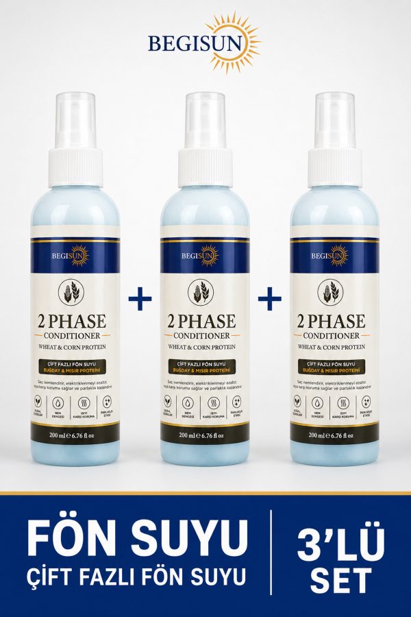 Çift Fazlı Fön Suyu 3’lü Set 200 ml