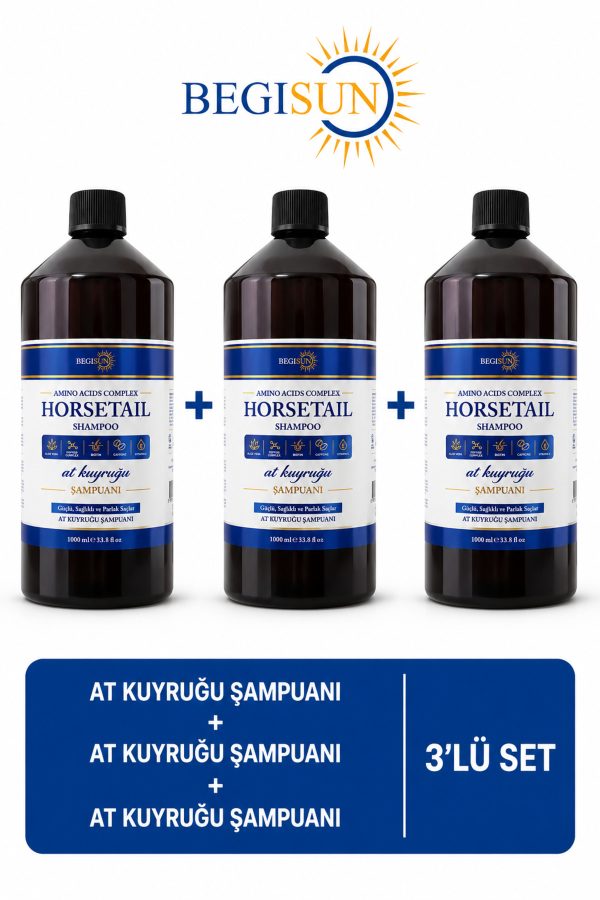 Amino Asit Kompleksli At Kuyruğu Şampuanı 3’lü Set 1000 ml x 3
